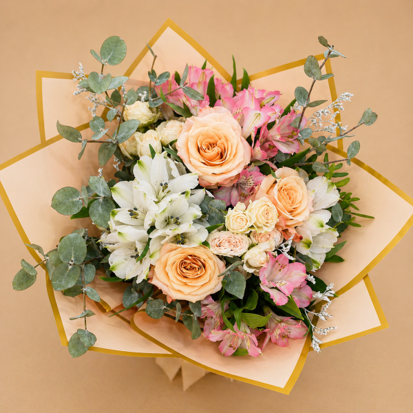 Buchet flori peach Buchet flori peach