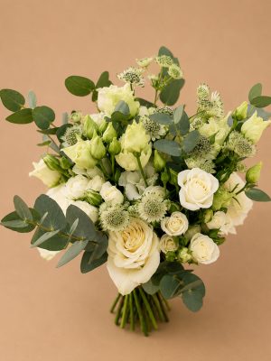 Buchet mireasa alb verde - imagine 1