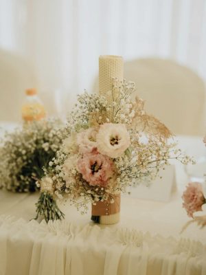 Set lumanari ceara naturala gypsophila - imagine 1