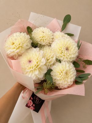 Buchet Dalii Albe - imagine 1